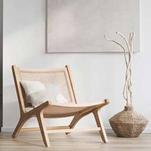 Sleek Wooden Lounge Chair