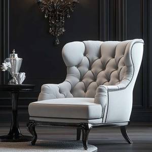 Elegant Buttoned Comfort Chair