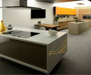 Modular kitchen display.