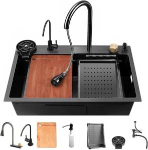 Pvd Black Honeycomb Kitchen Tap