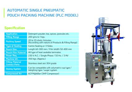 Automatic Single Pneumatic Pouch Paking Machine