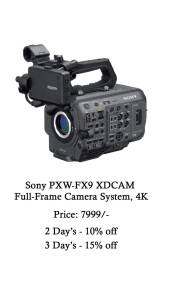 Camera Rental Products