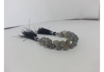 7mm Natural Labradorite Faceted Onion Briolette Beads