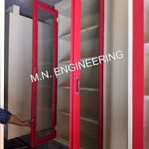 M.N. ENGINEERING Glass Door Almirah