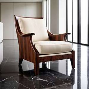 Wooden accents classic armchair