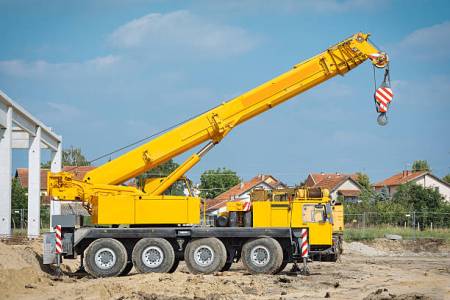 crane truck stock