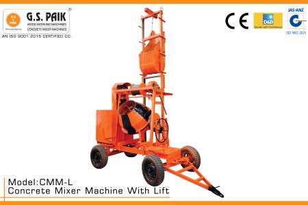 CONCRETE MIXER MACHINE WITH LIFT