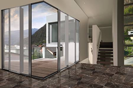 corner slide door