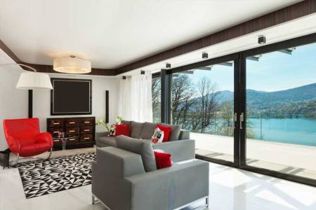 Lift and slide door system