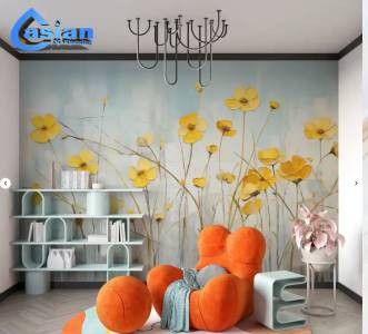 Yellow Wildflower Wall Mural