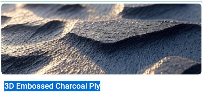 3D Embossed Charcoal Ply