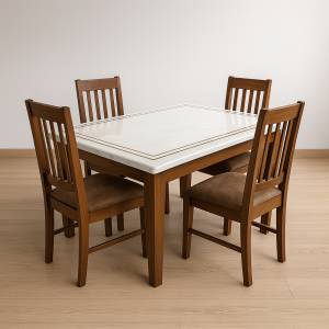 4+1-Granite Top Dining Table Set