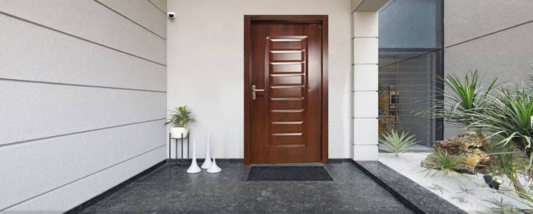 Embossed Door with Wood Finished