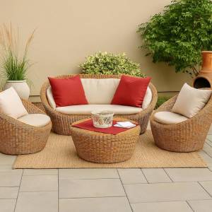 Bamboo Wood Sofa Set
