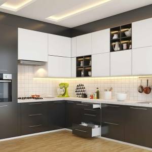 L Shaped Modular Kitchen Design